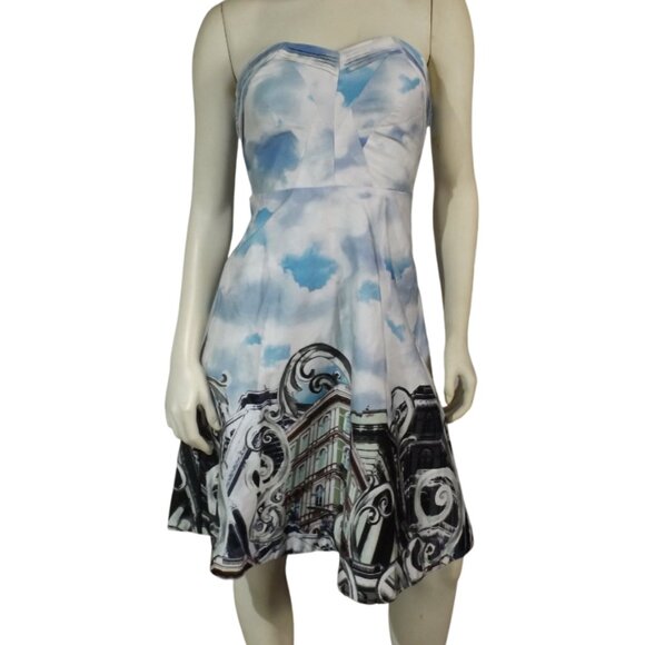 Moulinette Soeurs/Anthropologie Strapless Dress, 2, Skyward, Origami Bodice - Picture 1 of 15